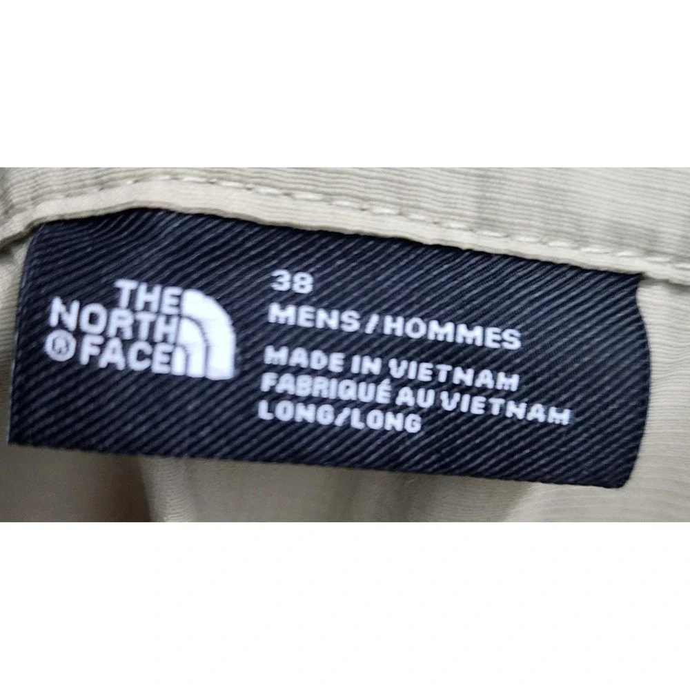 The North‎ Face Mens Convertible Hiking Pants Khaki Ripstop Zip Off Shorts 38x32